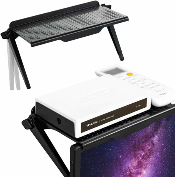 Étagère Écra Pliable Support pour Ordinateur TV à écran Plat (Noir，30X11.3CM) – Image 4