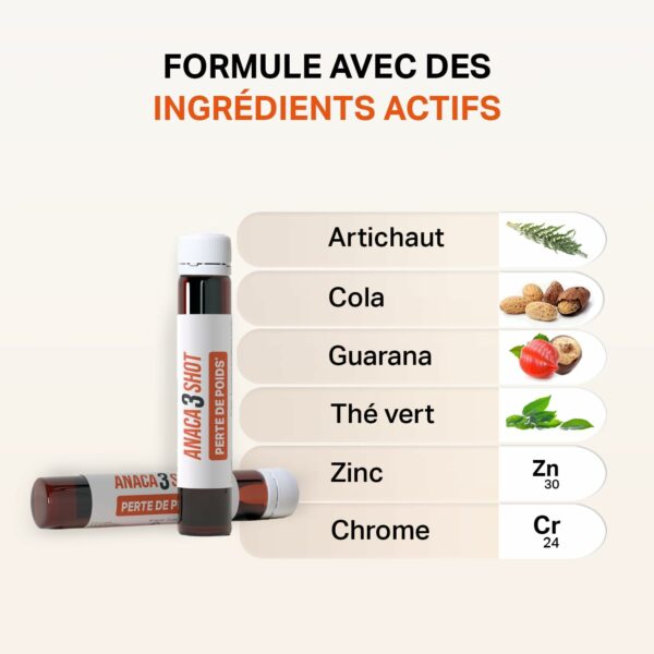 Anaca 3 - Shot Perte De Poids Programme Minceur 14 Jours - 1 Shot/Jour - Fabriqué En France - 350Ml – Image 2
