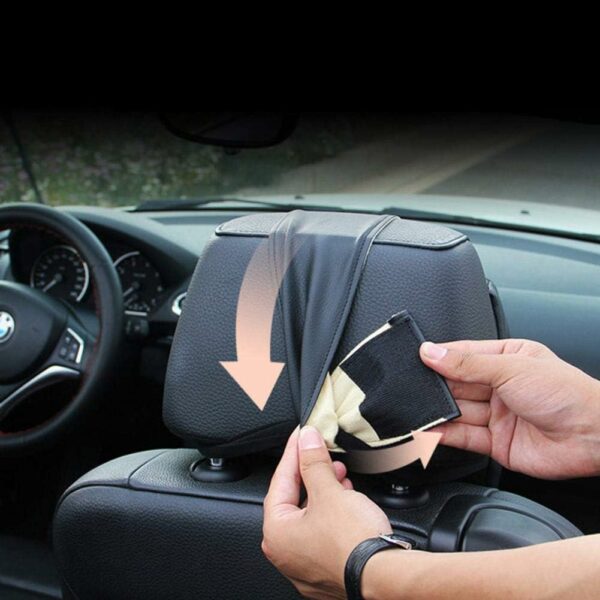 Siège de Voiture Coussin d'appui-tête Oreiller en Mousse de Coton à mémoire de Forme Repose-tête – Image 4