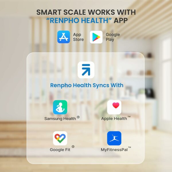 Balance Pese Personne, Balance Connectée Bluetooth Pèse Personne Impédancemètre, Balance Impedancemetre avec 13 Données Corporelles (BMI/Graisse Corporelle/Masse Osseuse/BMR/Muscle/Eau), Elis 1 – Image 2