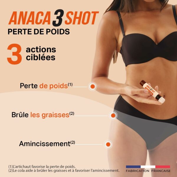 Anaca 3 - Shot Perte De Poids Programme Minceur 14 Jours - 1 Shot/Jour - Fabriqué En France - 350Ml – Image 4