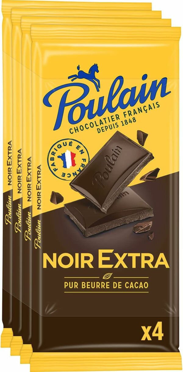 Chocolat Poulain Chocolat Noir Extra 4 x 100 g – Image 2
