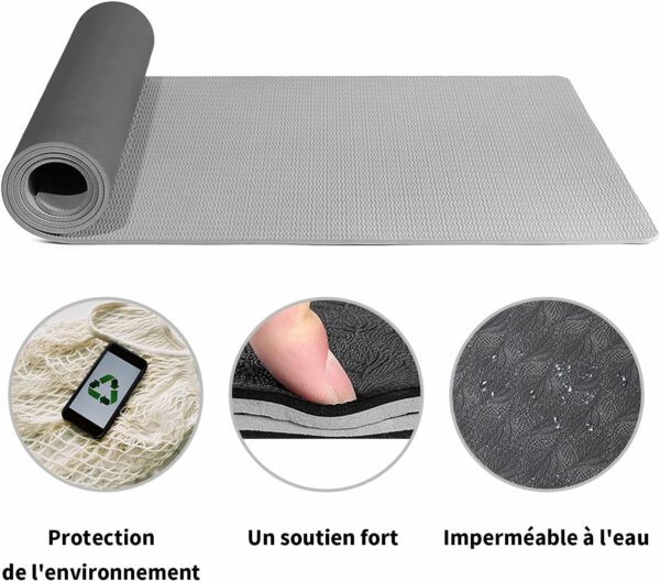 Tapis de Yoga de Gymnastique de Exercice Fitness 183 x 61 x 0,6 cm – Image 4