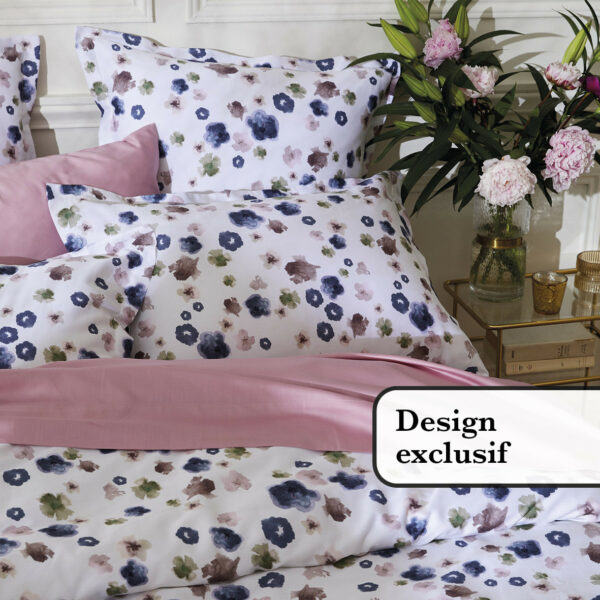 Ensemble housse de couette + taie(s) d'oreiller "Exotique Flower" - satin de coton - multicolore – Image 2