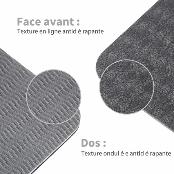 Tapis de Yoga de Gymnastique de Exercice Fitness 183 x 61 x 0,6 cm – Image 6