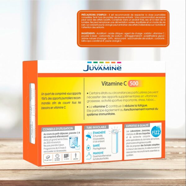 JUVAMINE - Vitamine C 500-30 Comprimés effervescents – Image 3