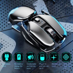 Souris sans fil aste en métal PX2, 2.4G, muet, 1600 ug I, 6 boutons, PC, ordinateur portable, jeu, bureau, maison, étanche