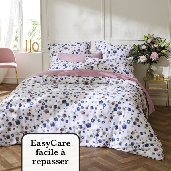 Ensemble housse de couette + taie(s) d'oreiller "Exotique Flower" - satin de coton - multicolore – Image 4