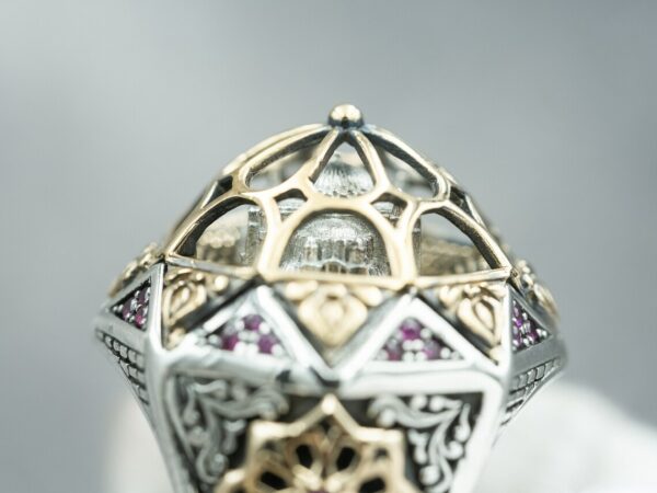 Bague Hagia Sophia pour homme , Bagues en argent faites à la main pour hommes , Bague pour hommes Islam , Bague homme turc , Bagues mosquée – Image 3