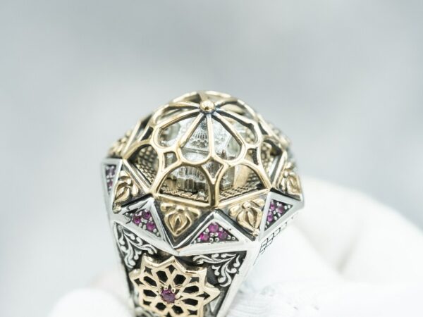 Bague Hagia Sophia pour homme , Bagues en argent faites à la main pour hommes , Bague pour hommes Islam , Bague homme turc , Bagues mosquée – Image 6