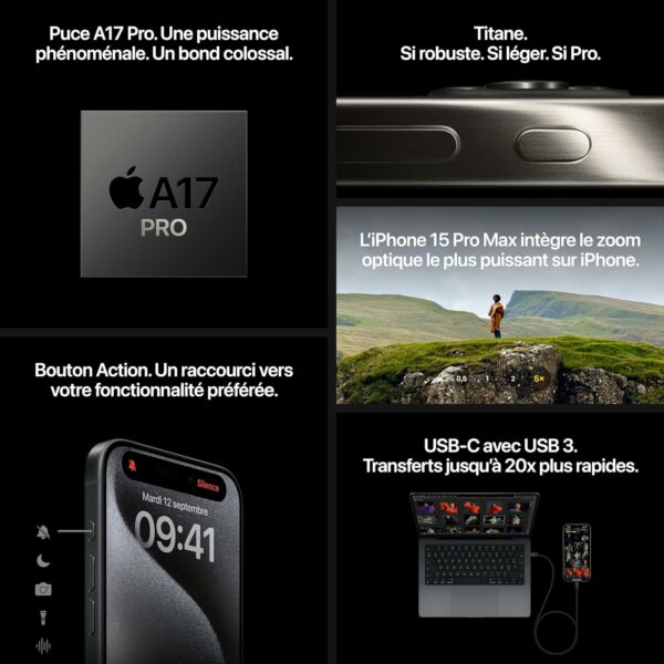 Iphone 15 pro 256go(Occasion comme neuf) – Image 2