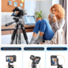 Trepied Smartphone 172cm, Trépied Appareil Photo Léger en Aluminium avec Télécommande et Support Téléphone, Portable Trépied Caméra pour iPhone Samsung Huawei – Image 4