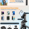 Trepied Smartphone 172cm, Trépied Appareil Photo Léger en Aluminium avec Télécommande et Support Téléphone, Portable Trépied Caméra pour iPhone Samsung Huawei – Image 5