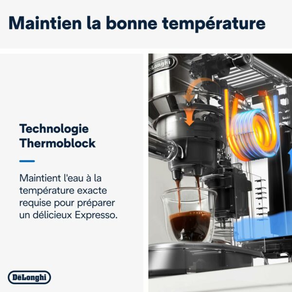 De'Longhi Dedica Style EC685.M, Machine à Expresso avec Buse à Mousse de Lait Professionnelle, Seulement 15 cm de Large, Réservoir de 1 L, Boîtier en Métal, Compatible avec les Dosettes E.S.E, Métal – Image 4