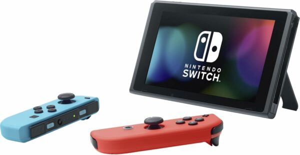 Nintendo Console Switch avec Joy-Con bleu néon et rouge néon – Image 5