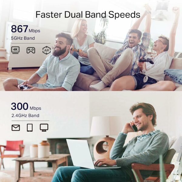 TP-Link Repeteur WiFi RE330, Amplificateur WiFi AC1200 Mbps, Port Ethernet Gigabit, Repeteur WiFi Puissant, compatible avec les box internet, profitez sans changer votre Box – Image 7
