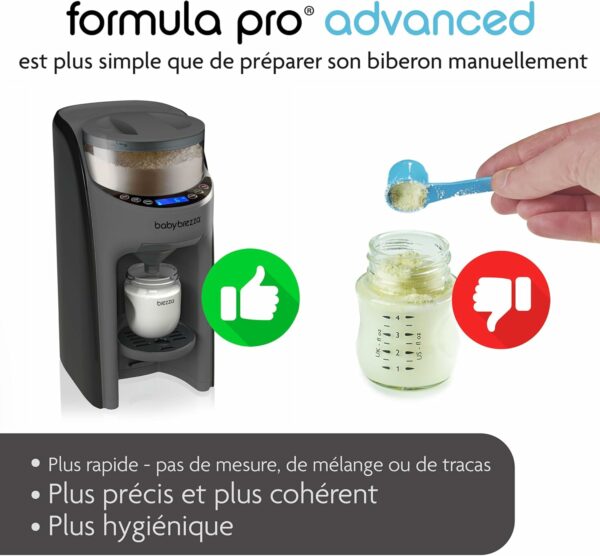 Baby Brezza - Préparateur de Biberons automatique Formula Pro Advanced - Gris Charcoal - Prépare automatiquement les biberons – Image 5