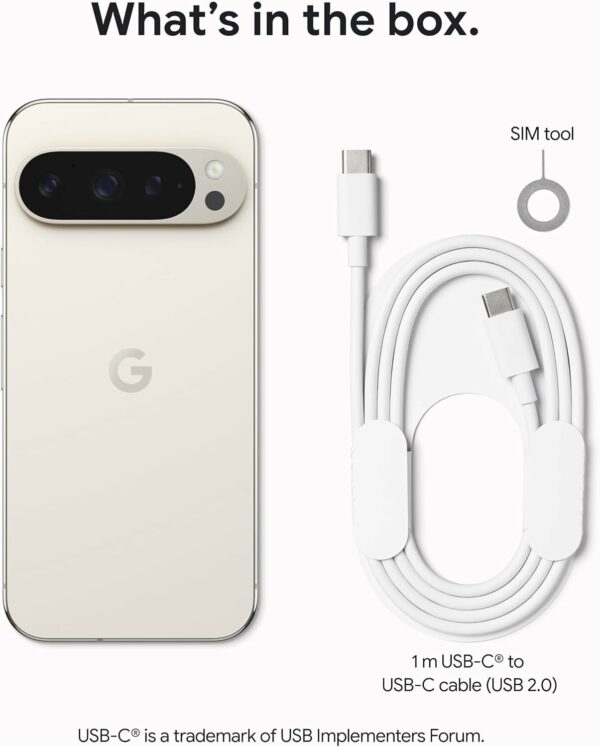 Google Pixel 9 Pro XL - Smartphone Android débloqué avec Gemini, système de triple caméra arrière, batterie de 24 heures et écran Super Actua de 6,8 pouces - Obsidian - 256 Go – Image 3