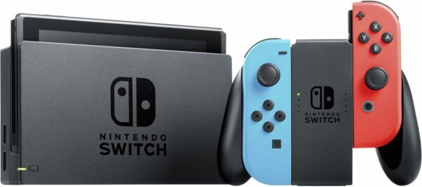 Nintendo Console Switch avec Joy-Con bleu néon et rouge néon – Image 6