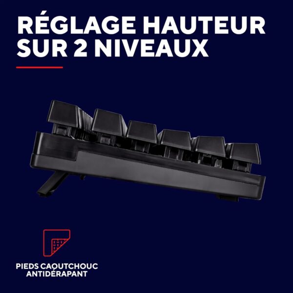 Trust Gaming GXT 835 Azor Clavier Gamer Filaire AZERTY Français, Éclairage LED Arc-en-Ciel, Mode Jeu, 8 Touches Anti-ghosting, Clavier Gaming à Membrane USB, PC/Ordinateur Portable - Noir – Image 6