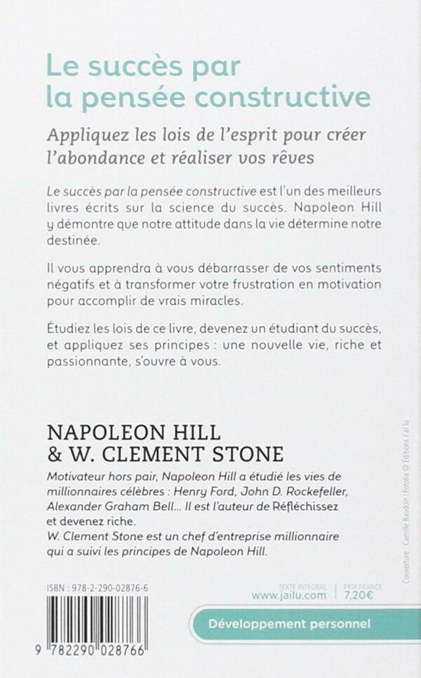 Le succès par la pensée constructive Poche – 21 janvier 2012 de Clement W. Stone (Auteur), Napoleon Hill (Auteur) – Image 2