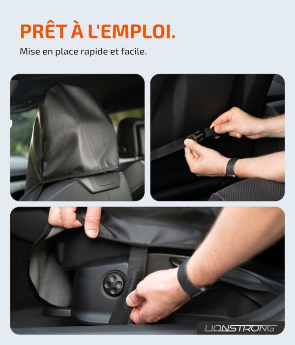 LIONSTRONG® Housses de siège de voiture pour siège avant - Universellement compatible - Imperméables - Housses de siège avant - Protection de siège auto - Protection de siège d'atelier – Image 5