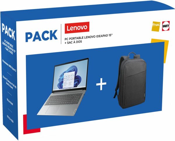Pack PC portable Lenovo IdeaPad 1 15ALC7 82R4007LFR 15,6" AMD Ryzen™ 5 16 Go RA – Image 9