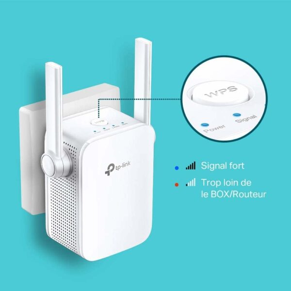 TP-Link Répéteur WiFi RE305 Amplificateur WiFi AC1200, WiFi Extender jusqu'à 120㎡, répéteur wifi puissant avec un port Ethernet, Compatible avec toutes les box internet, Jusqu'à 120m²|18 appareils – Image 5