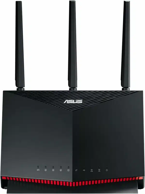ASUS RT-AX86S - Routeur AX5700 Wi-Fi 6, Double bande, Mode Gaming Mobile, AiProtection Pro gratuit à vie, AiMesh, 2.5G, Adaptive QoS, redirection de port, MU-MIMO et OFDMA – Image 3