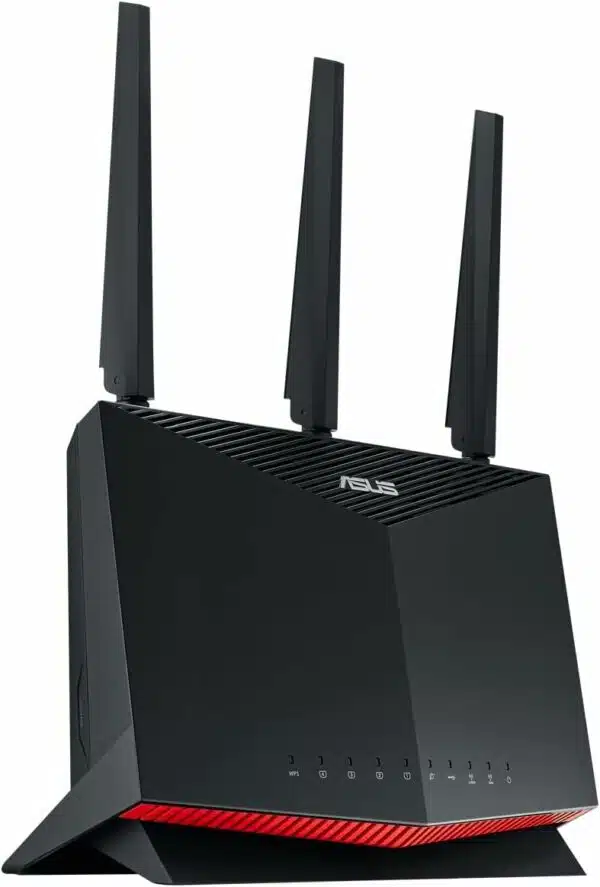 ASUS RT-AX86S - Routeur AX5700 Wi-Fi 6, Double bande, Mode Gaming Mobile, AiProtection Pro gratuit à vie, AiMesh, 2.5G, Adaptive QoS, redirection de port, MU-MIMO et OFDMA