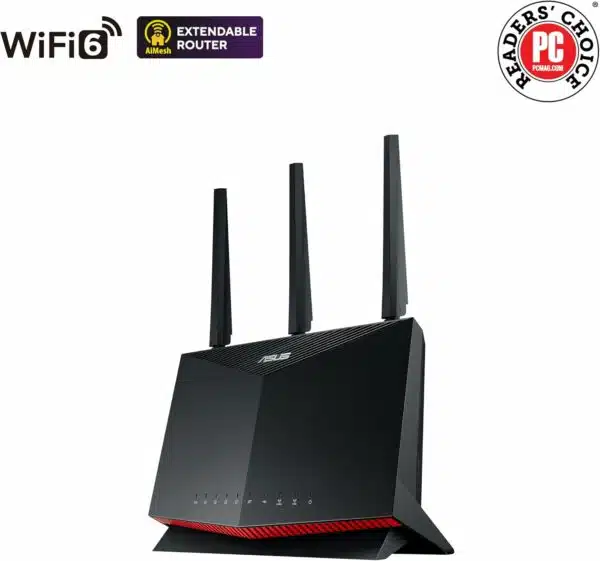 ASUS RT-AX86S - Routeur AX5700 Wi-Fi 6, Double bande, Mode Gaming Mobile, AiProtection Pro gratuit à vie, AiMesh, 2.5G, Adaptive QoS, redirection de port, MU-MIMO et OFDMA – Image 12