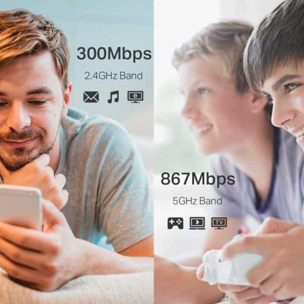 TP-Link Répéteur WiFi RE305 Amplificateur WiFi AC1200, WiFi Extender jusqu'à 120㎡, répéteur wifi puissant avec un port Ethernet, Compatible avec toutes les box internet, Jusqu'à 120m²|18 appareils – Image 6