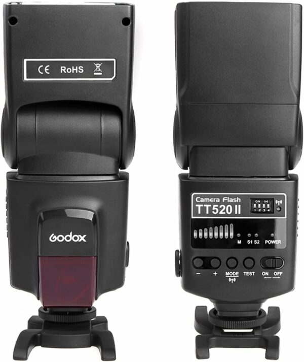 Godox TT520II Appareil Photo Speedlite Universel + 2,4 G Émetteur de Déclenchement sans Fil 1/300s-1/20000s Trois Modes de Flash M, S1, S2 Mode pour Appareil Photo Canon Nikon Pentax Olympus – Image 2