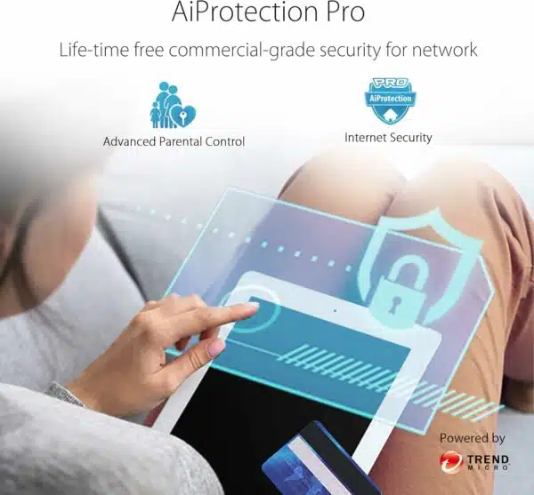 ASUS RT-AX86S - Routeur AX5700 Wi-Fi 6, Double bande, Mode Gaming Mobile, AiProtection Pro gratuit à vie, AiMesh, 2.5G, Adaptive QoS, redirection de port, MU-MIMO et OFDMA – Image 7